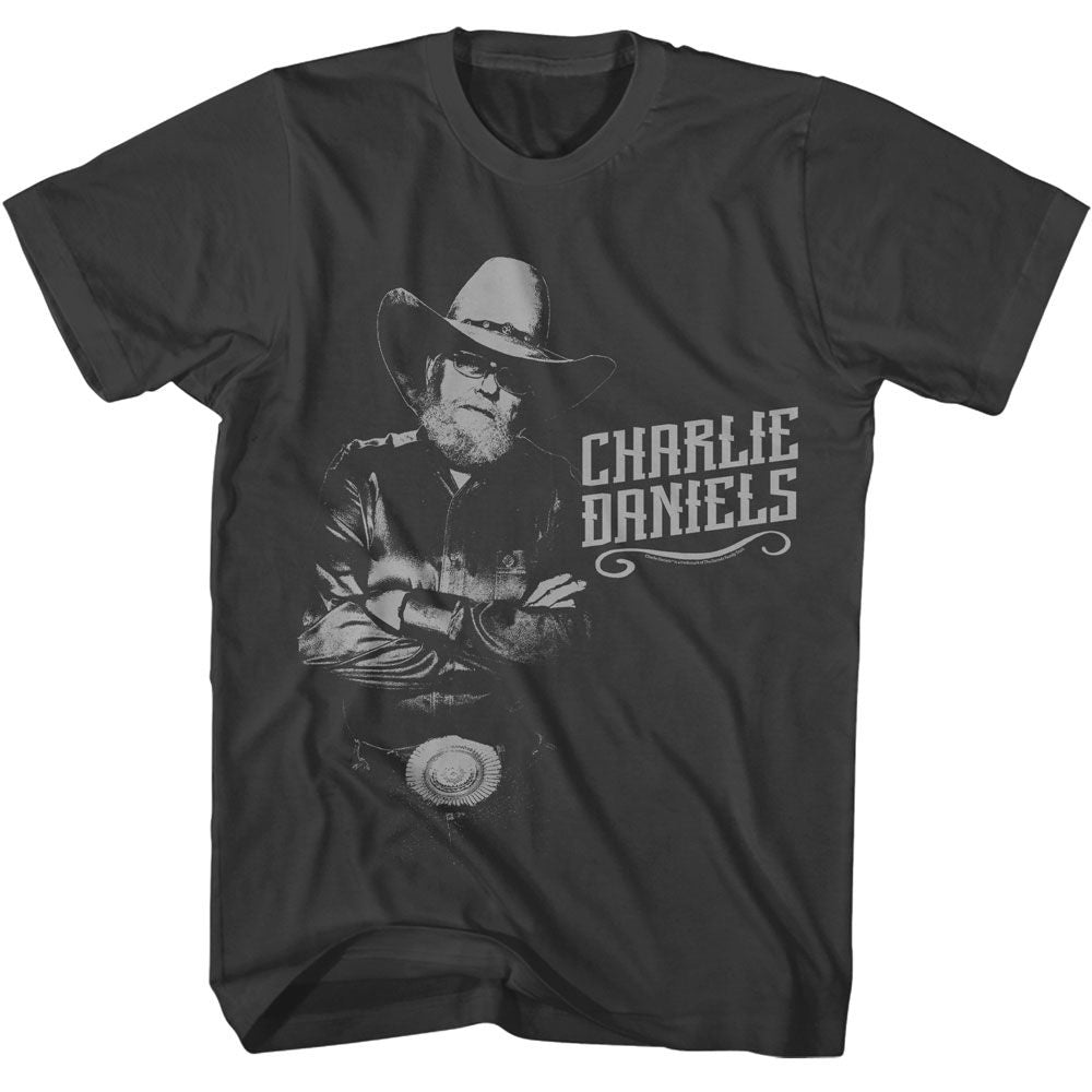CHARLIE DANIELS BAND-CDB 1 COLOR-SMOKE ADULT S/S TSHIRT