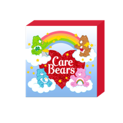 Care Bears Rainbow Heart Logo Glitter  6" x 6" x 1.5" Box Wall Sign – 16 pc ppk ($4.50 each)