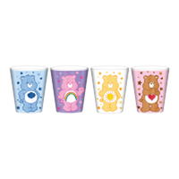 Thumbnail for Care Bears Hearts  4pc 1.5oz Plastic Mini Cup Set – 24 pc ppk ($3.50 each)