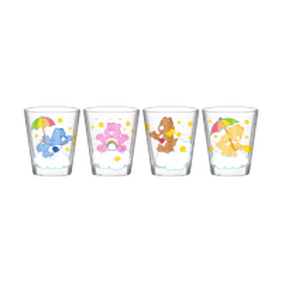 Care Bears Clouds  4pc. 1.5oz. Mini Glass Set 4x1 – 12 pc ppk ($6.00 each)