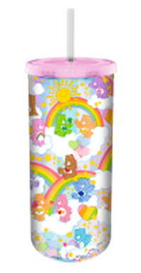 Thumbnail for Care Bears Rainbow Stars Iridescent 20oz. Plastic Tall Cold Cup w/ Lid and Straw – 12 pc ppk ($6.25 each)