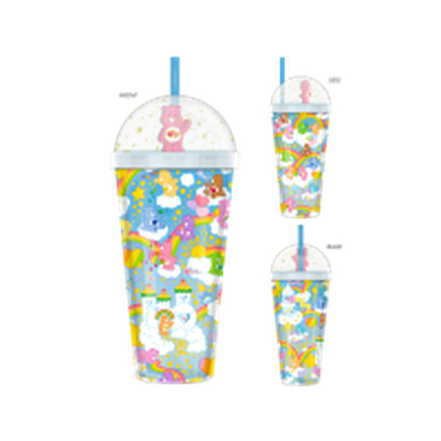 Care Bears Multi Character Rainbows Clouds And Stars  24oz Dome Top Travel Tumbler – 12 pc ppk ($8.50 each)