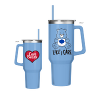 Thumbnail for CARE BEARS GRUMPY LIKE I CARE  40oz Stainless Steel Tumbler w Handle – 12 pc ppk ($13.75 each)