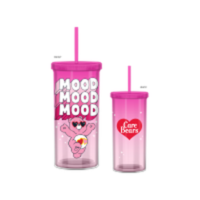 Care Bears Pink Mood 20Oz Plastic Tall Cold Cup W/ Lid And Straw – 12 pc ppk ($5.25 each)