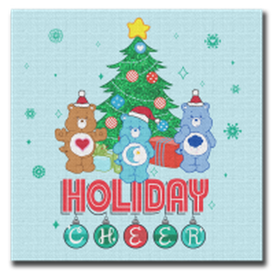 Care Bears Holiday Cheer Glitter  Canvas Wall Art 12" x 12" – 4 pc ppk ($5.00 each)