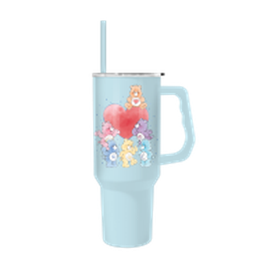 Care Bears Watercolor Hearts  40oz Stainless Steel Tumbler w Handle – 12 pc ppk ($13.75 each)