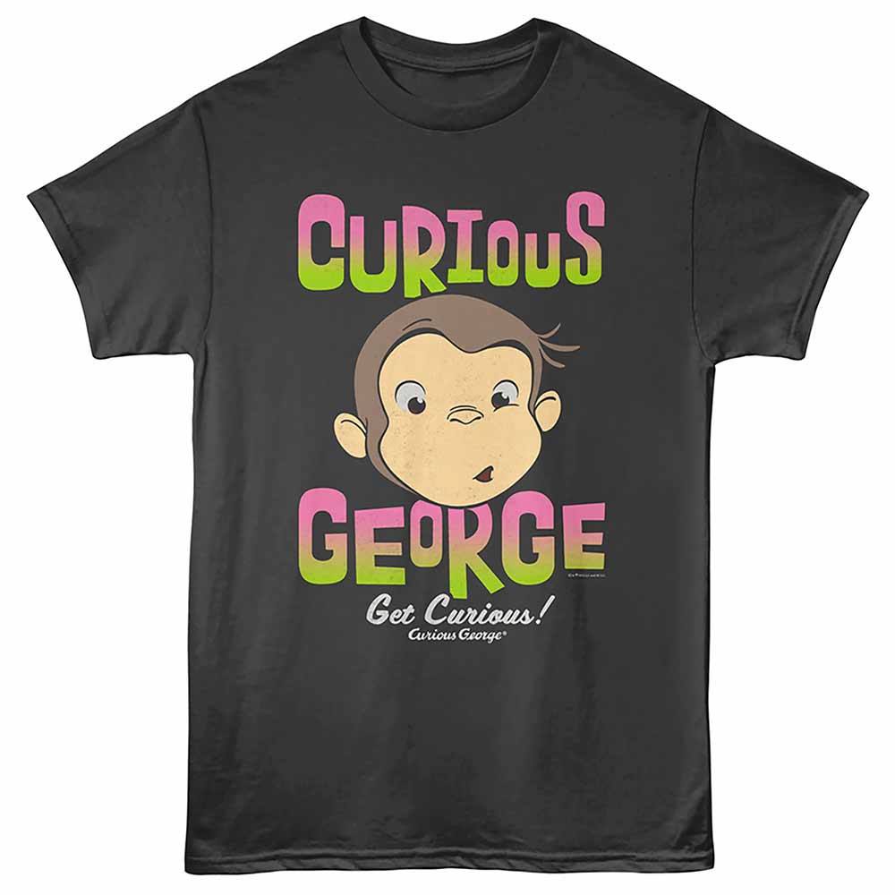 Curious George 3D Text And Bananas Smoke ADULT S/S T-SHIRT