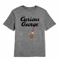 Thumbnail for Curious George Climb Graphite Heather Kids T-Shirt