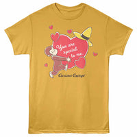 Thumbnail for Curious George Special Hearts Ginger ADULT S/S T-SHIRT