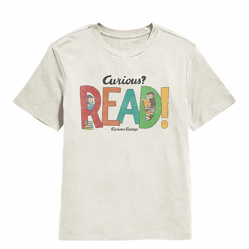 Curious George Read Natural Kids T-Shirt