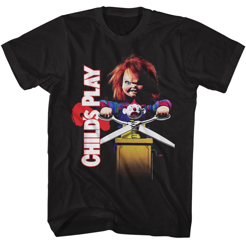 CHUCKY-CHUCKY CHILDS PLAY 2 POSTER-BLACK ADULT S/S TSHIRT