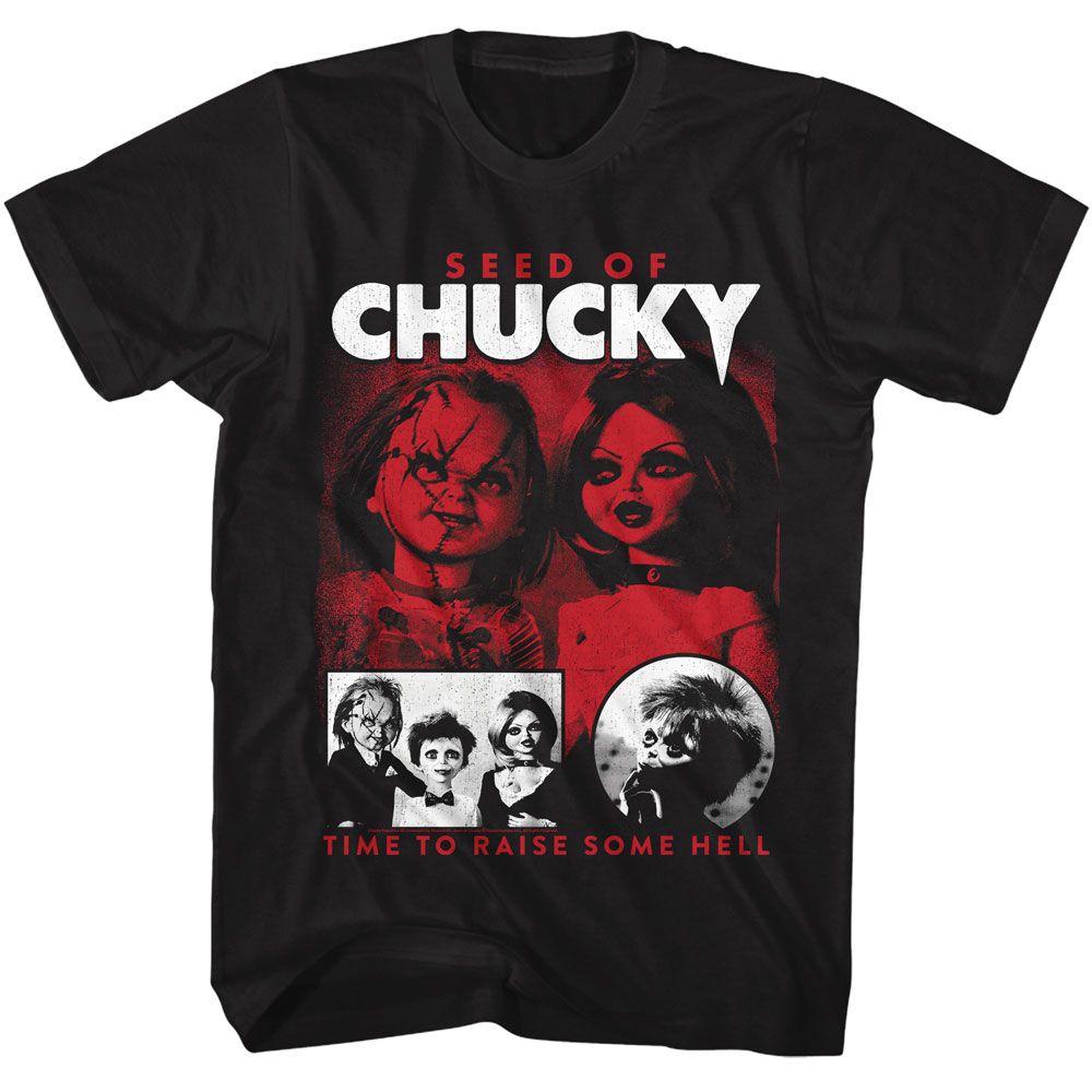 CHUCKY-CHUCKY SEED OF-BLACK ADULT S/S TSHIRT