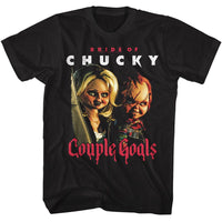 Thumbnail for CHUCKY-CHUCKY COUPLE GOALS-BLACK ADULT S/S TSHIRT