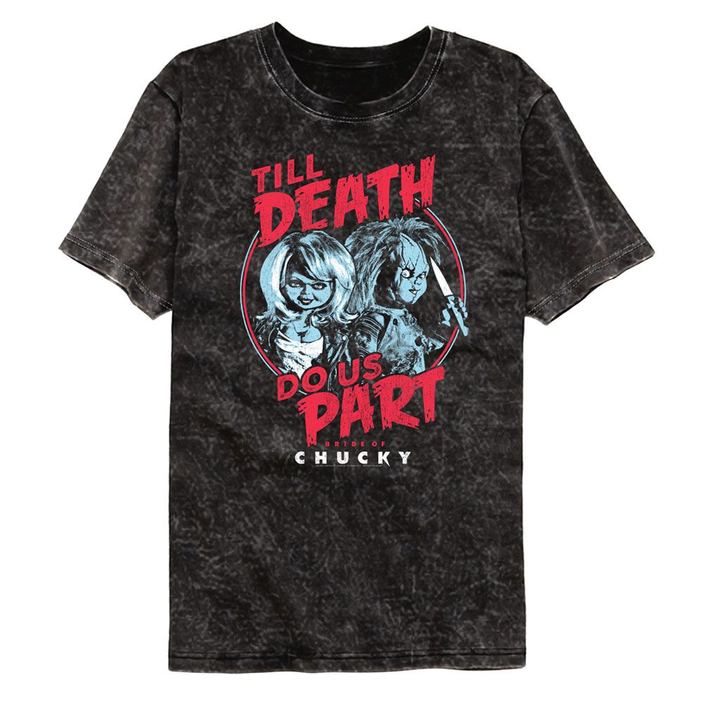 CHUCKY-CHUCKY TILL DEATH-MINERAL WASH BLACK ADULT S/S TSHIRT