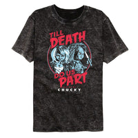 Thumbnail for CHUCKY-CHUCKY TILL DEATH-MINERAL WASH BLACK ADULT S/S TSHIRT