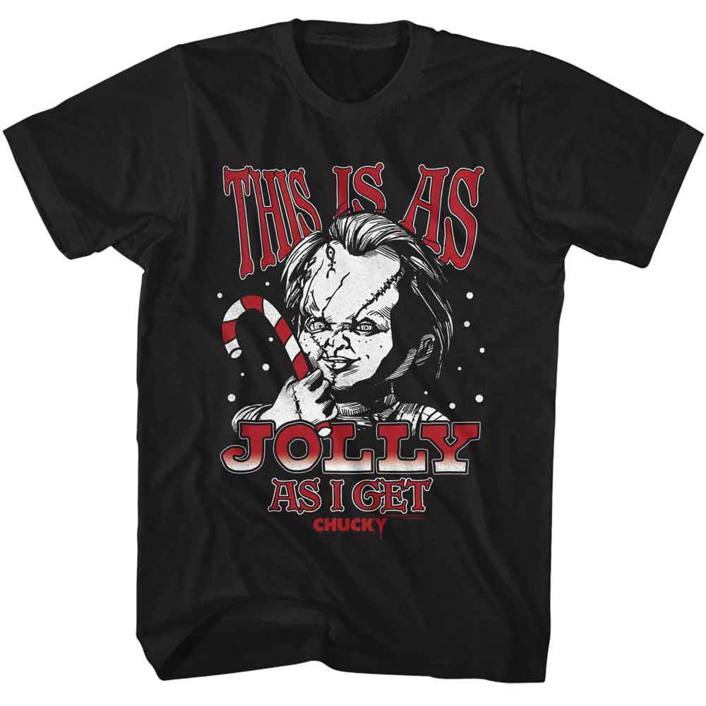 CHUCKY-CHUCKY THIS IS AS JOLLY-BLACK ADULT S/S TSHIRT