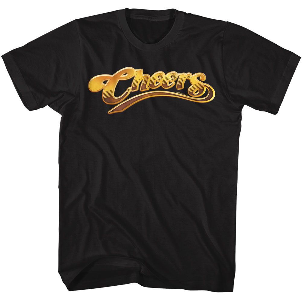 CHEERS-CHEERS TITLE LOGO-BLACK ADULT S/S TSHIRT