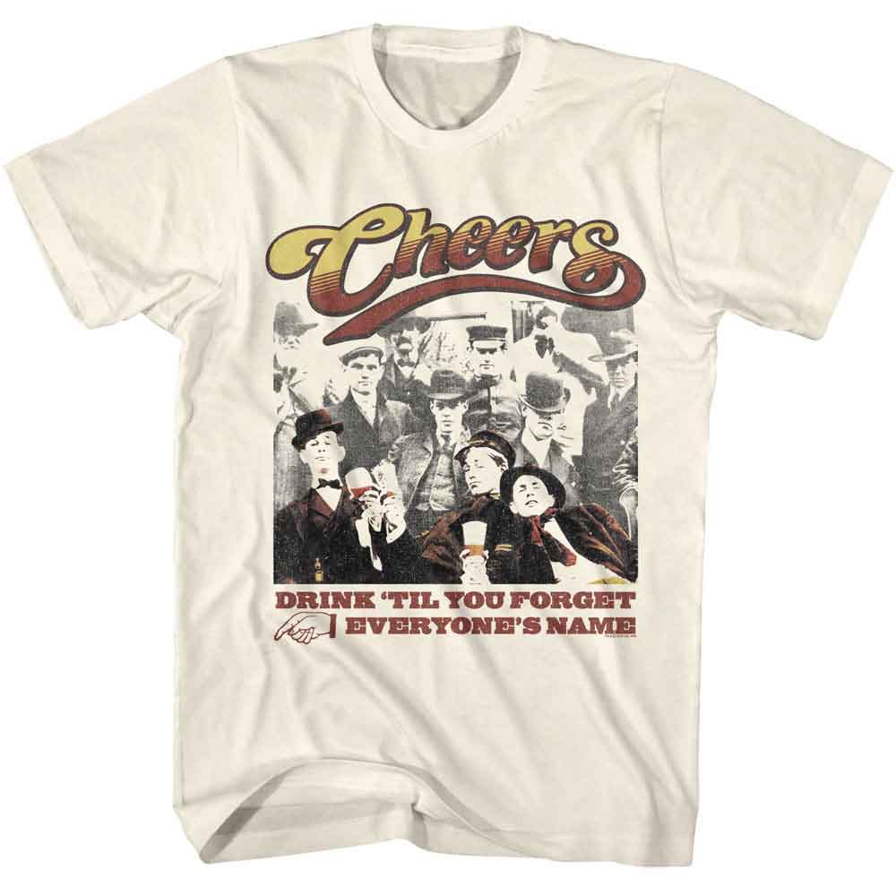 CHEERS-CHEERS DRINK TIL-NATURAL ADULT S/S TSHIRT