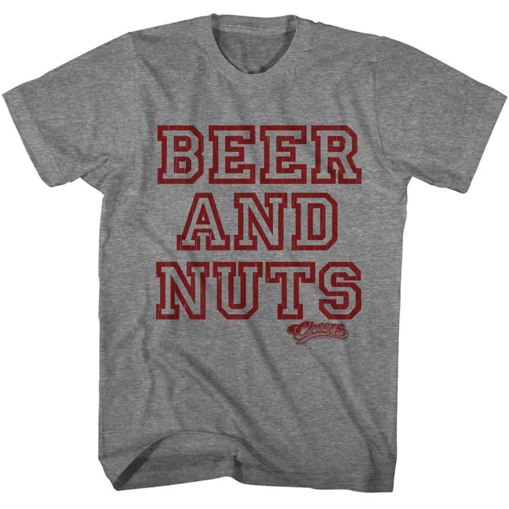 CHEERS-CHEERS BEER AND NUTS-GRAPHITE HEATHER ADULT S/S TSHIRT
