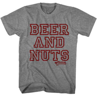 Thumbnail for CHEERS-CHEERS BEER AND NUTS-GRAPHITE HEATHER ADULT S/S TSHIRT