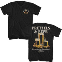 Thumbnail for CHEERS-CHEERS PRETZELS AND BEER F B-BLACK ADULT S/S TSHIRT