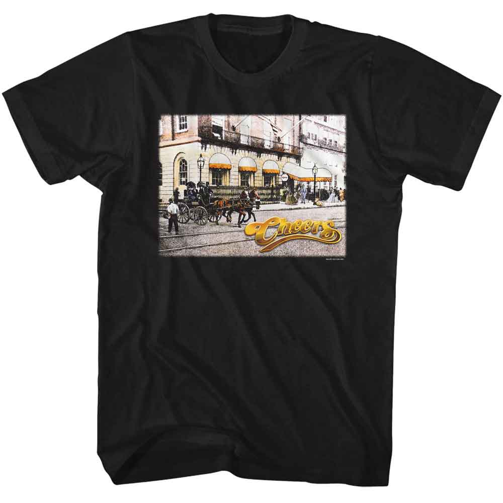 CHEERS-CHEERS STREET VIEW-BLACK ADULT S/S TSHIRT