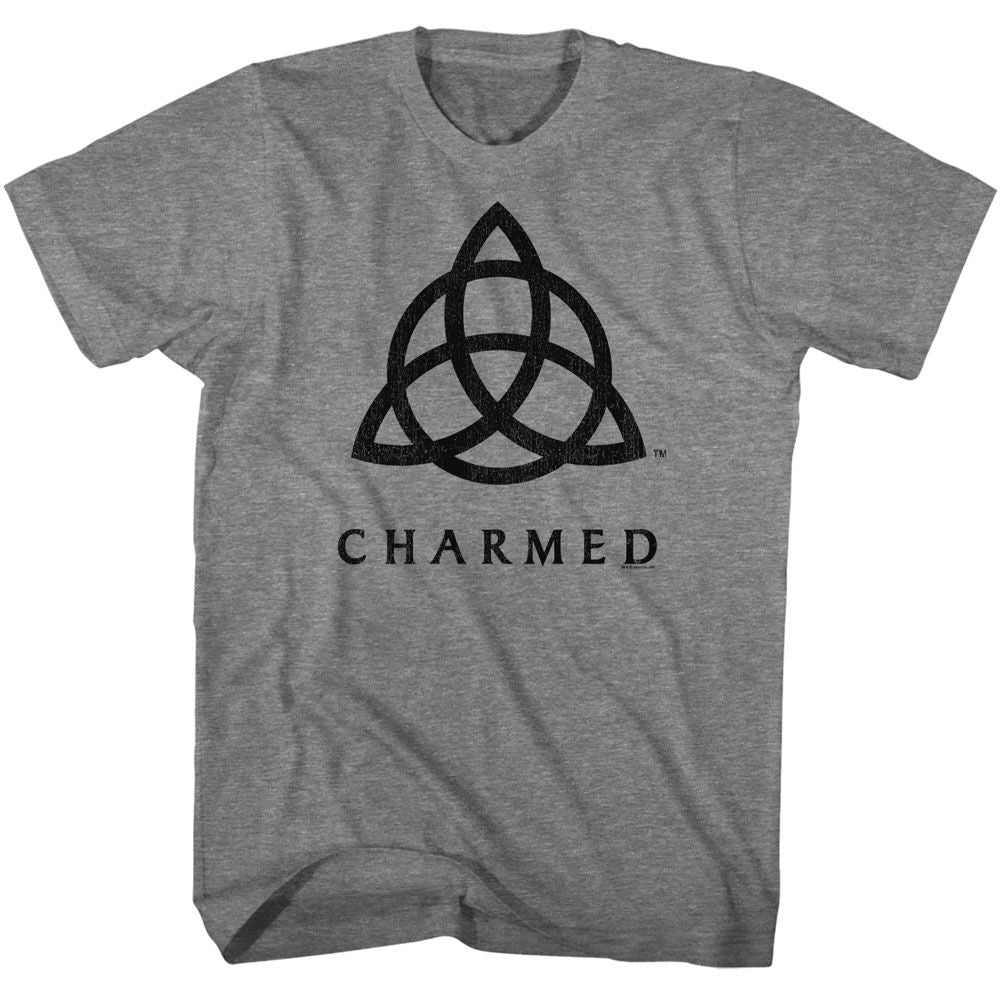 CHARMED-CHARMED SYMBOL-GRAPHITE HEATHER ADULT S/S TSHIRT