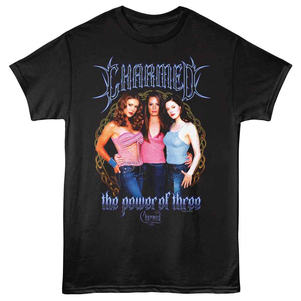 CHARMED-CHARMED EDGY AND PASTEL-BLACK ADULT S/S TSHIRT