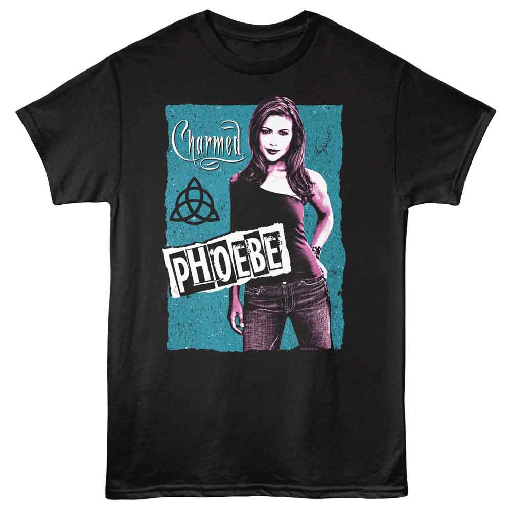 CHARMED-CHARMED PHOEBE CONTRAST-BLACK ADULT S/S TSHIRT