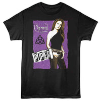 Thumbnail for CHARMED-CHARMED PIPER CONTRAST-BLACK ADULT S/S TSHIRT