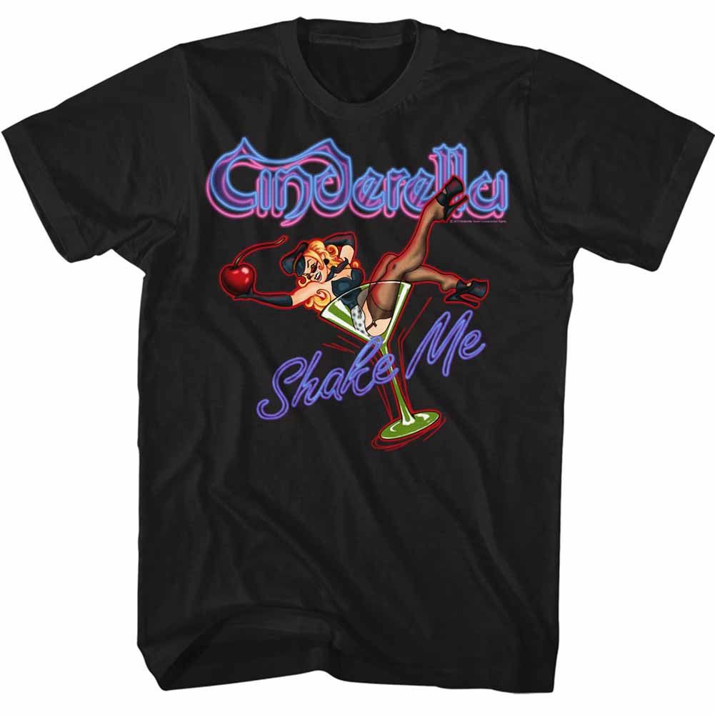 CINDERELLA-SHAKE ME-BLACK ADULT S/S TSHIRT