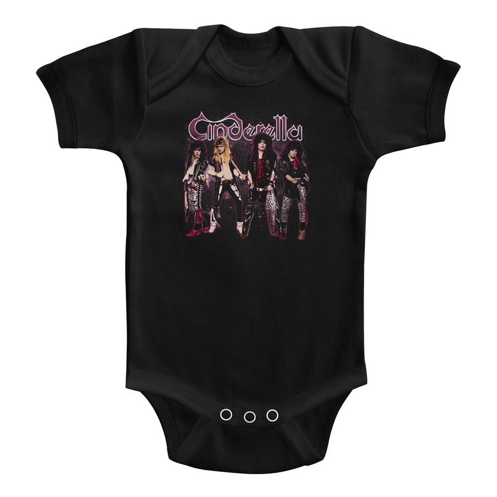 CINDERELLA-BAND STANDS-BLACK INFANT S/S BODYSUIT