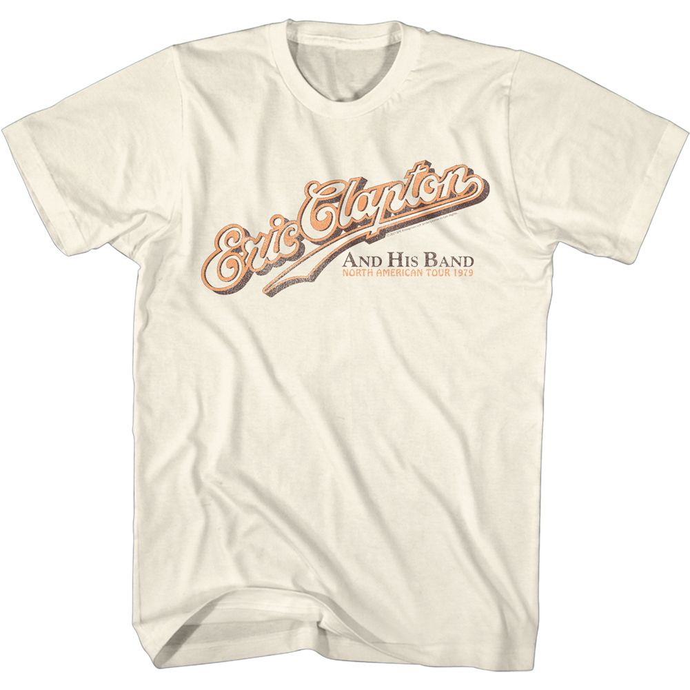 ERIC CLAPTON-CLAPTON AND HIS BAND-NATURAL ADULT S/S TSHIRT