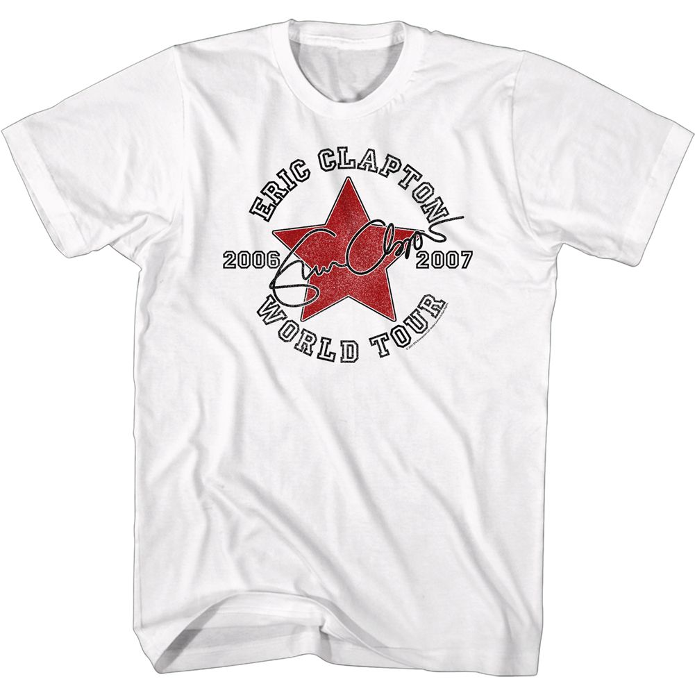 ERIC CLAPTON-WORLD TOUR-WHITE ADULT S/S TSHIRT