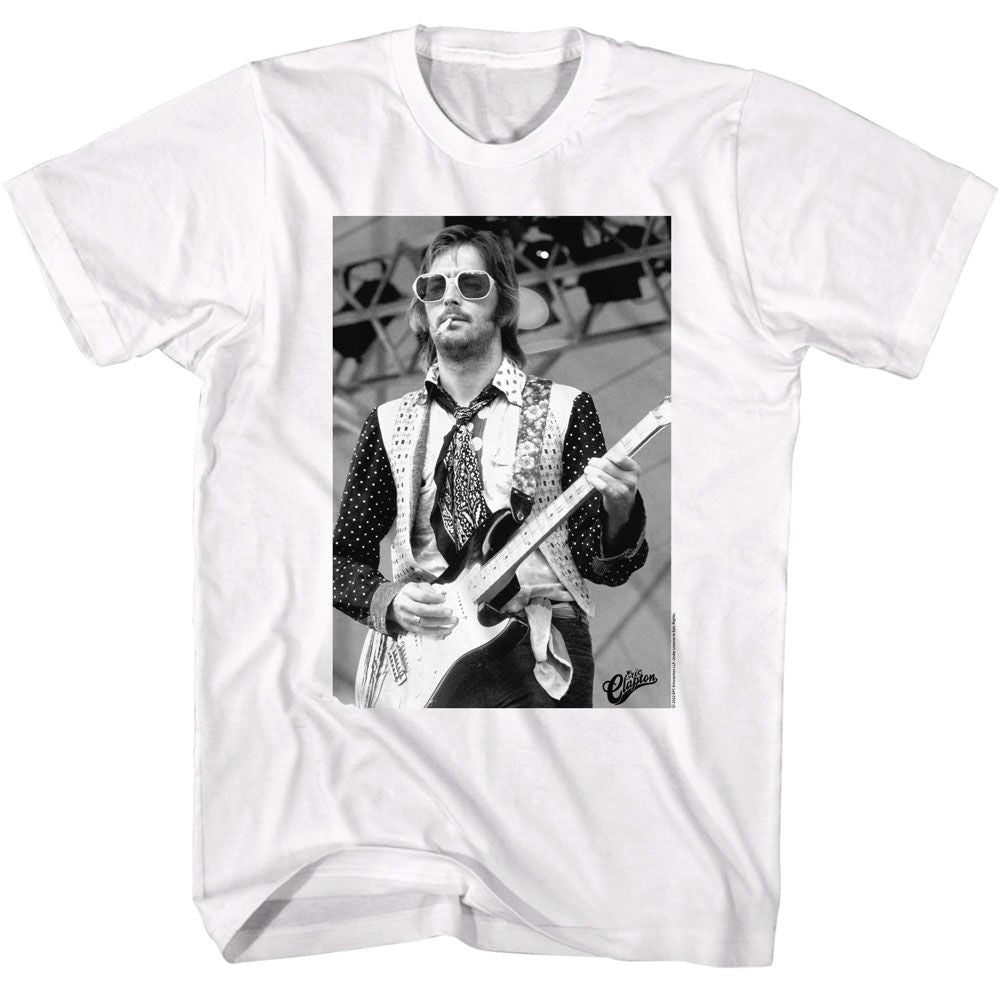 ERIC CLAPTON-ERIC CLAPTON BW SUNGLASSES-WHITE ADULT S/S TSHIRT
