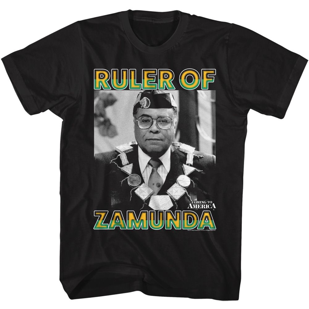 COMING TO AMERICA-COMING TO AMERICA RULER OF ZAMUNDA-BLACK ADULT S/S TSHIRT