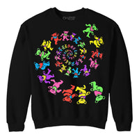 Thumbnail for Spiral Bears Blacklight Black Sweatshirt