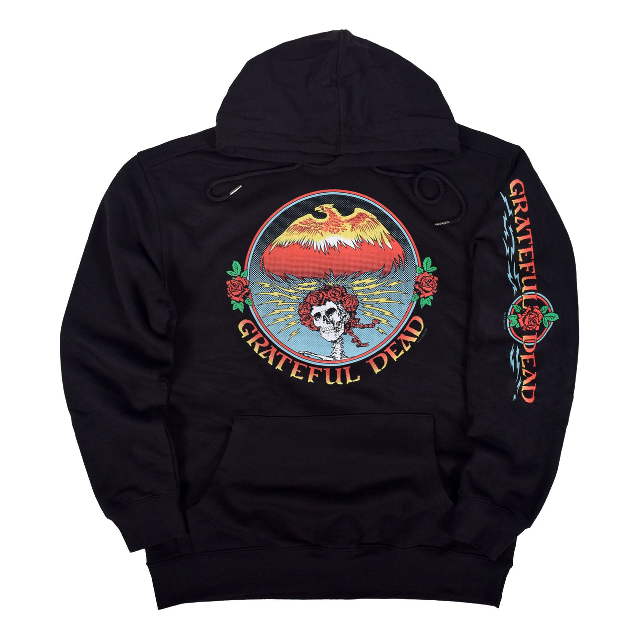 Bertha Eagle Black Sleeve Printed Hoodie