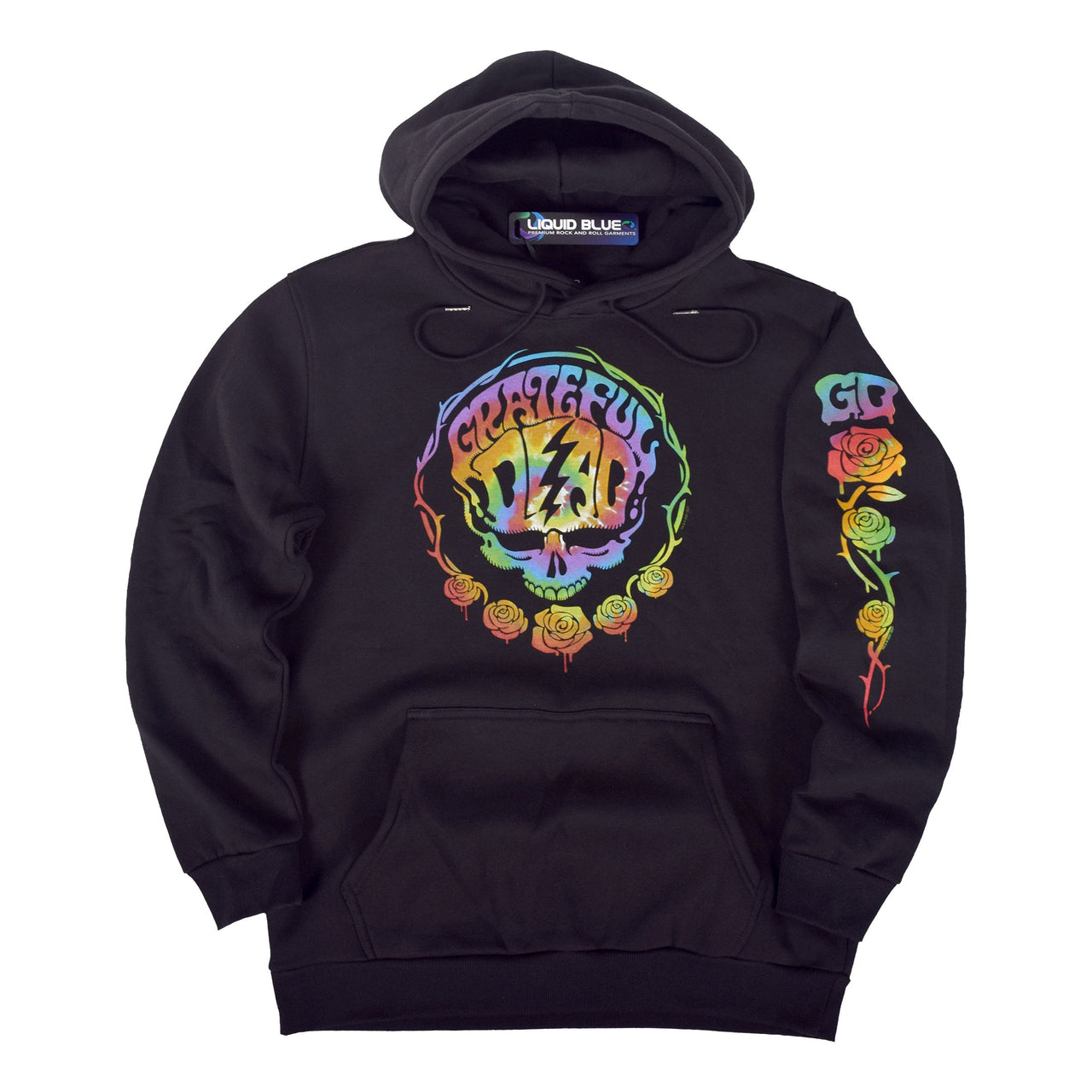 Deadhead Black Sleeve Printed Hoodie