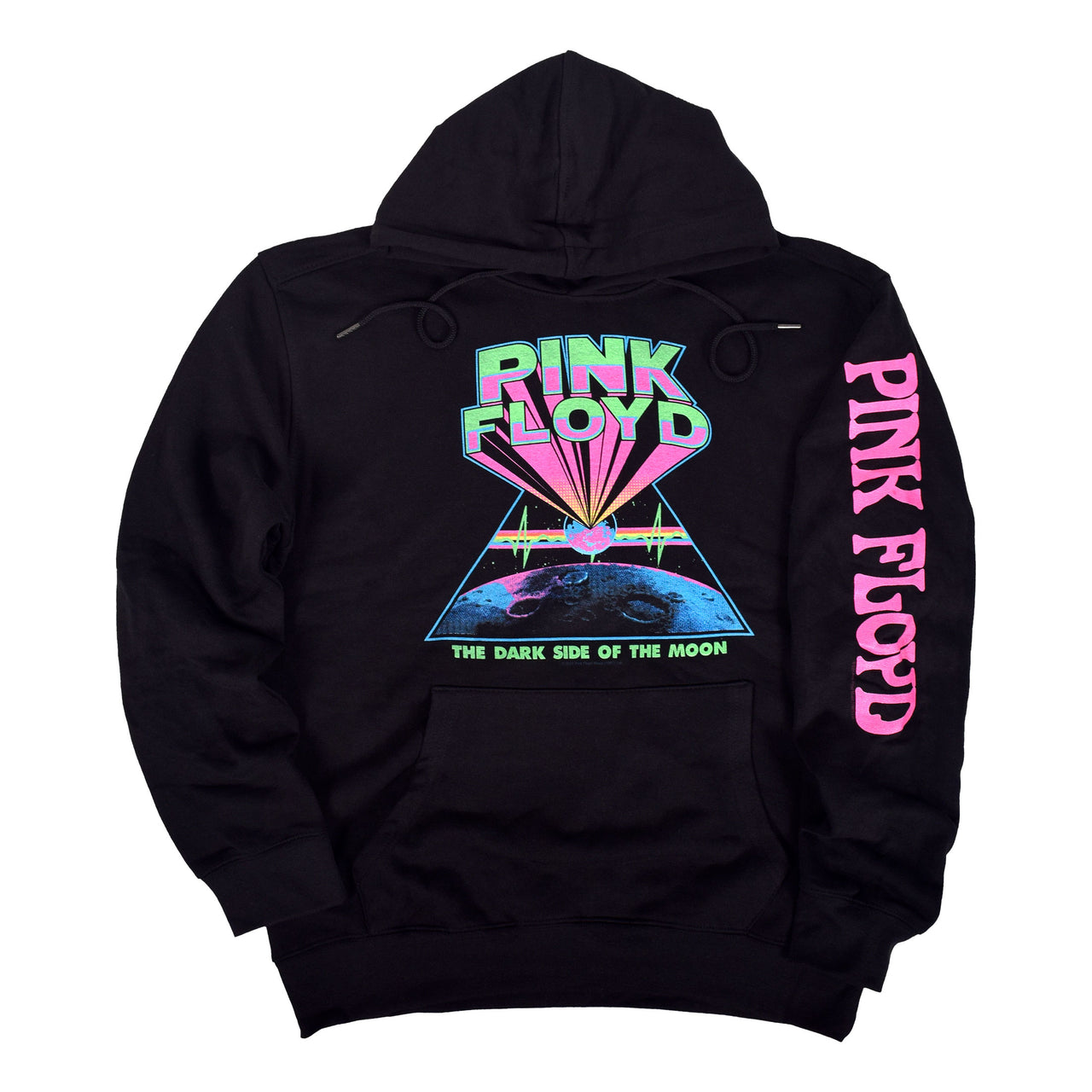 Dark Side Blacklight Black Sleeve Printed Hoodie