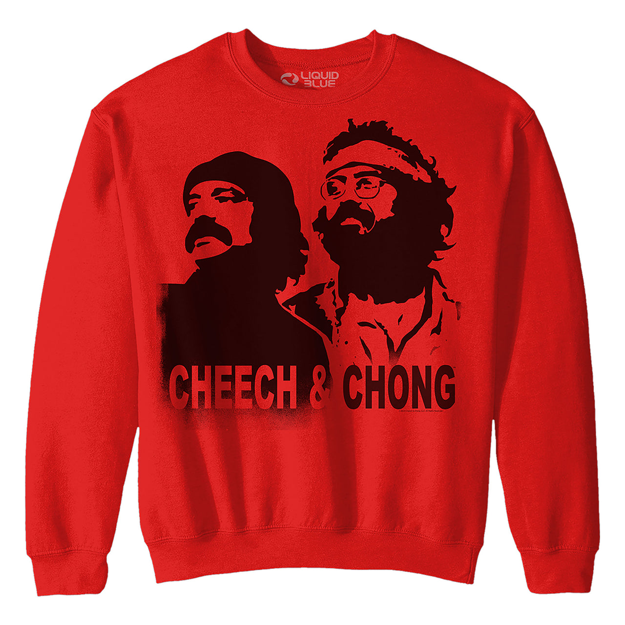 Cheech and Chong Stencil Red Sweatshirt