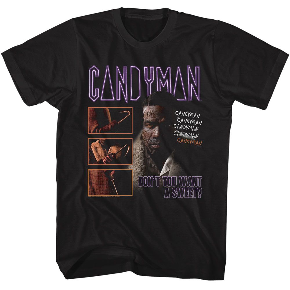 CANDYMAN-CANDYMAN NEON LOGO-BLACK ADULT S/S TSHIRT