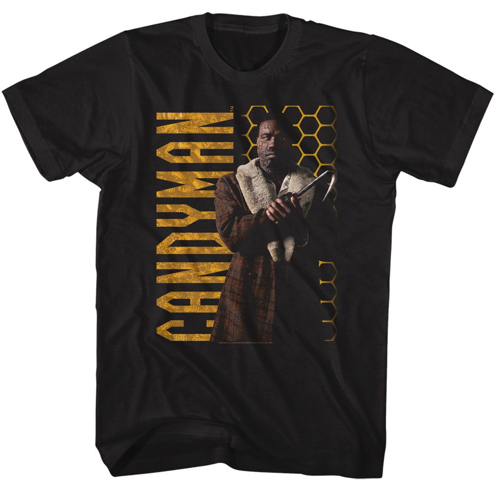 CANDYMAN-CANDYMAN HONEYCOMB-BLACK ADULT S/S TSHIRT