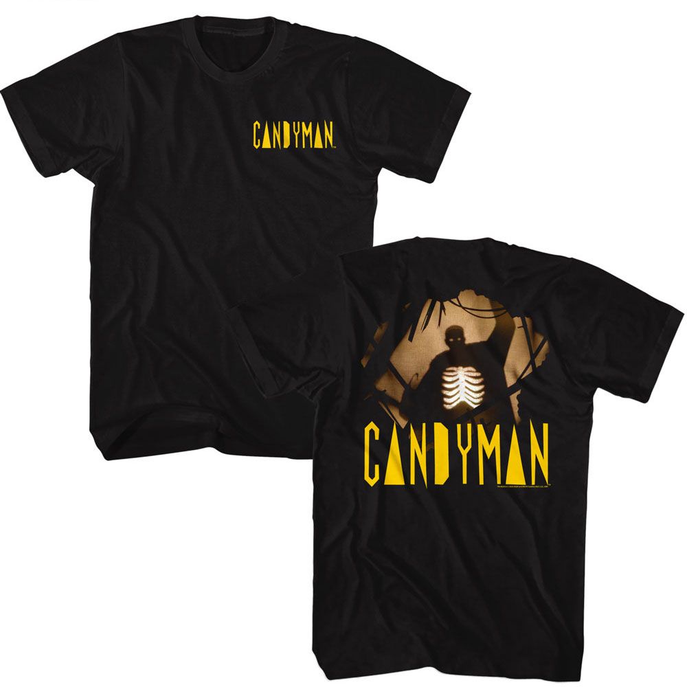 CANDYMAN-CANDYMAN SILHOUETTE FRONT AND BACK-BLACK ADULT S/S TSHIRT