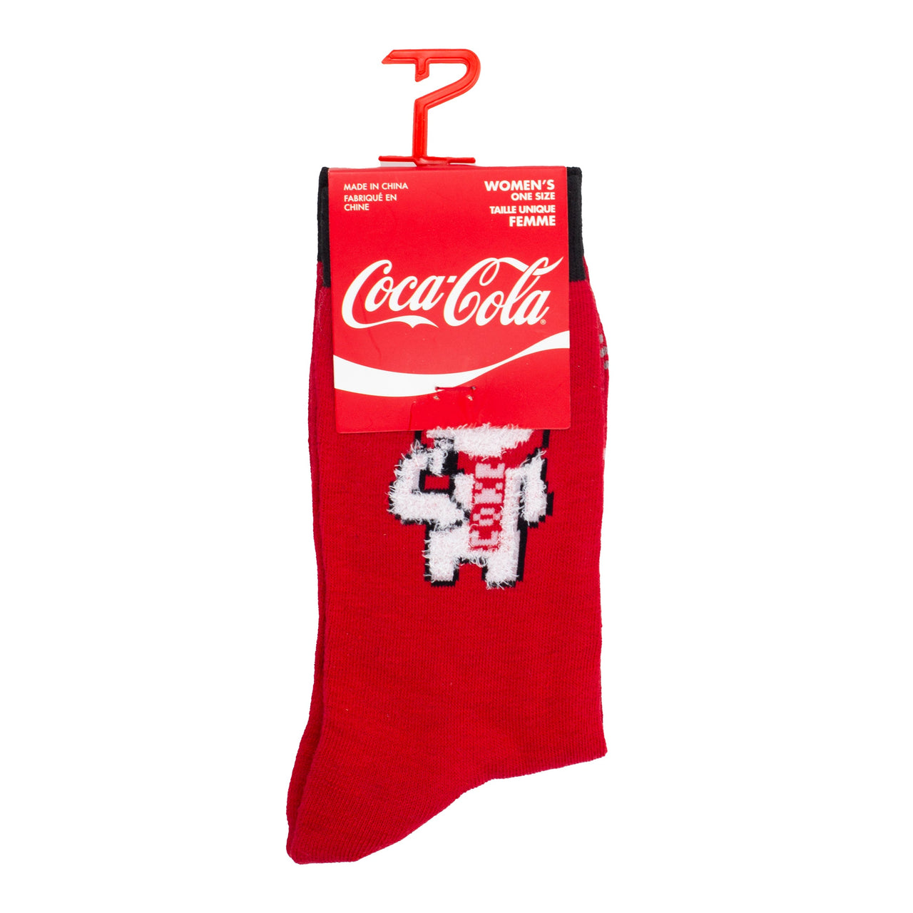 COKE FUZZY BEAR WOMEN'S CREW, 1 PAIR