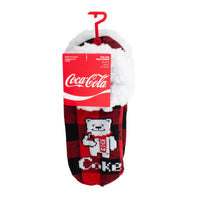 Thumbnail for COKE POLAR BEAR FUZZY NON-SLIP GRIPPERS, WOMEN'S 1 PAIR
