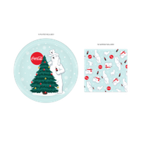 Thumbnail for Coca Cola Polar Bears Xmas Snowflakes  32ct Paper Napkin and Plate Party Pack – 24 pc ppk ($4.25 each)