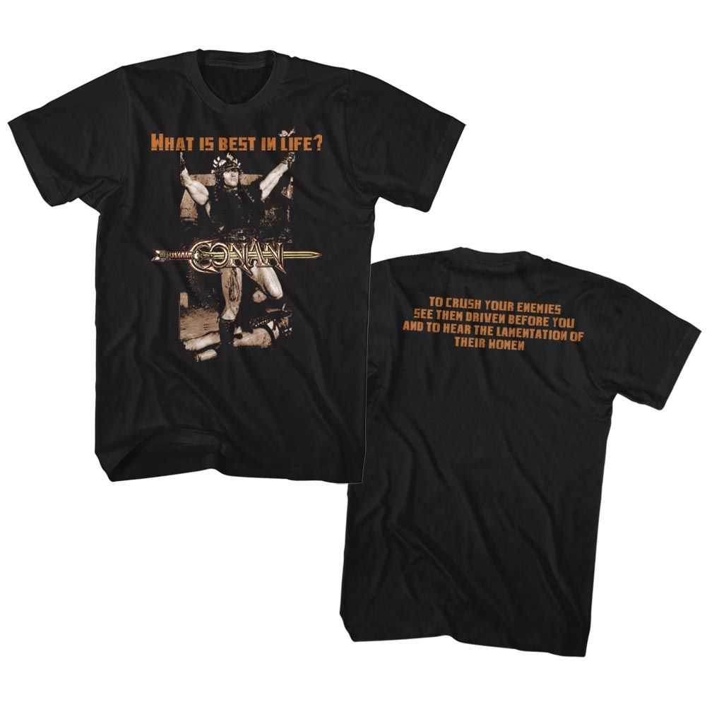 CONAN-BEST LIFE-BLACK ADULT S/S TSHIRT