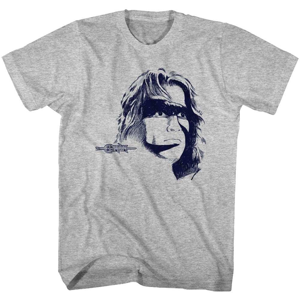 CONAN-SKETCH DRAMA-GRAY HEATHER ADULT S/S TSHIRT