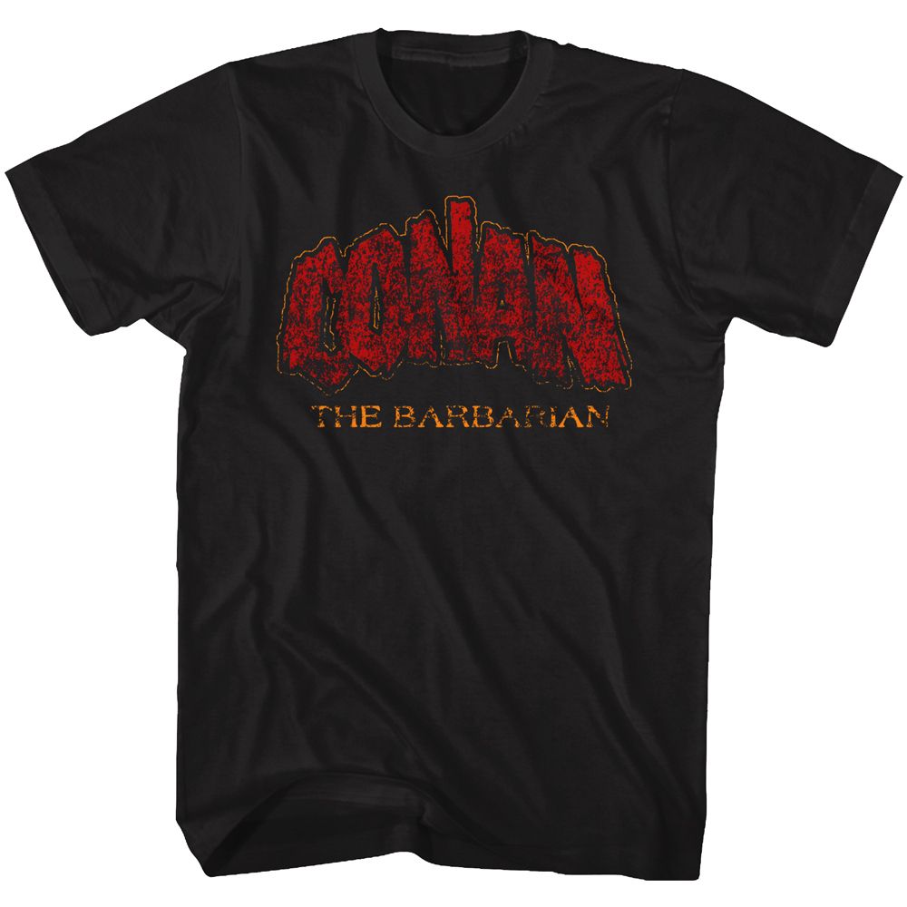 CONAN-DISTRESSED LOGO-BLACK ADULT S/S TSHIRT
